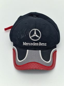FORMULA 1 Team McLaren Mercedes Benz Black/Silver Red Leather Hat Cap