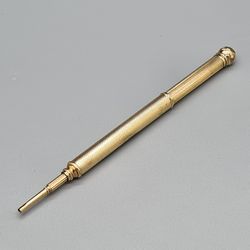 Antique W.S. HICKS Pat March 21.71 Mechanical Propelling Pencil Gold Cased