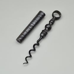 Georgian "Picnic" Iron Corkscrew with Peg and Worm-Protection